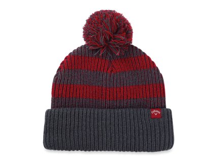 CALLAWAY zimní čepice Pom Pom Beanie šedo-červená
