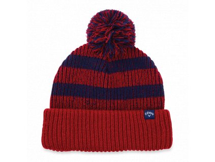 CALLAWAY zimní čepice Pom Pom Beanie červeno-modrá