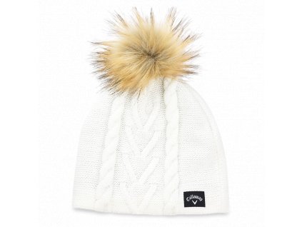 CALLAWAY Pom Pom Beanie dámská zimní čepice bílá
