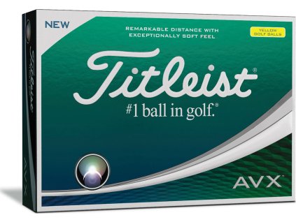 Titleist AVX golfové míčky žluté 36ks + 12 ks zdarma + Potisk ZDARMA