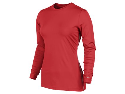 NIKE dámský stojáček Pro L/S Crew červený