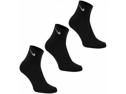 NIKE ponožky Dri-Fit Quarter Row 3 páry černé