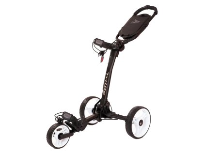 AXGLO GOLFOVÝ VOZÍK TRILITE ČERNO-BÍLÝ + Držák na deštník + držák na lahev