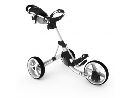 CLICGEAR 3.5+ golfový vozík bílý + Ocelová vypichovátka 2 ks
