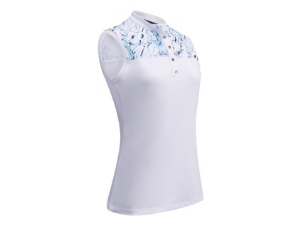 CALLAWAY dámské tričko Liquid Print Sleeveless bílo-modré zepředu