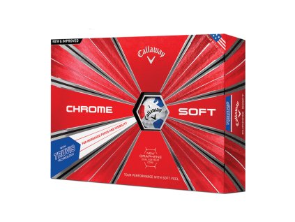 CALLAWAY Chrome Soft 18 Truvis golfové míčky bílo-modro-červené (12 ks)