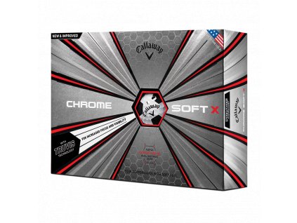 CALLAWAY Chrome Soft X 18 Truvis golfové míčky bílo-černé (12 ks)