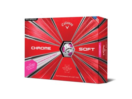 CALLAWAY Chrome Soft 18 Truvis golfové míčky bílo-růžové (12 ks)