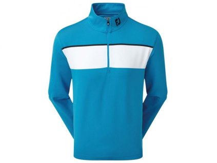 FOOTJOY Jersey Chest Stripe pánská golfová mikina modro-bílá zepředu