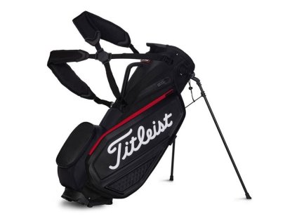 TITLEIST Jet Black Premium stand bag černo-červený