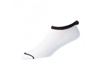 FOOTJOY dámské golfové ponožky ProDry Lightweight Pom Pom bílo-černé