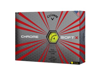 CALLAWAY Chrome Soft X 17 golfové míčky žluté (12 ks)