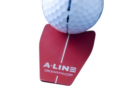 GrooveFix A-Line puttovací pomůcka červená