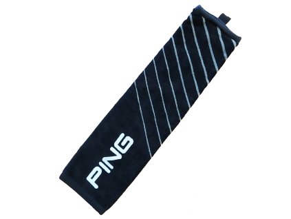 PING trifold golfový ručník černý