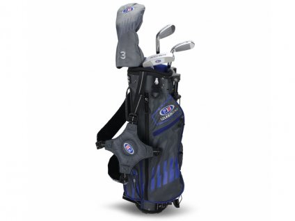 USKG WT25-s dětský golfový set UL45 (114 cm) šedivo-modrý + Velké balení týček 20 ks