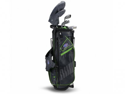 USKG WT15-s dětský golfový set UL57 (145 cm) šedivo-zelený + Velké balení týček 20 ks