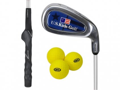 US Kids Golf Yard dětská golfová hůl se 3 míčky  + Dárková krabička týček