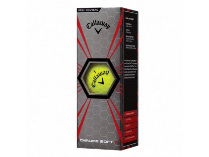 CALLAWAY golfové míčky Chrome Soft X 17 žluté (3 ks)