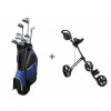 Výhodná kombinace ocelového golfového setu Wilson Reflex LS na pravou stranu a tříkolového vozíku od značky Masters.