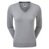 FOOTJOY Wool Blend V-Neck dámský svetr šedý