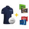 CALLAWAY Print Pack - modré golfové tričko a míčky s potiskem