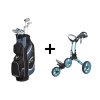 CALLAWAY dámský set Solaire 24 + CLICGEAR Rovic RV1C 2.0 vozík MODRÝ