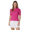CALLAWAY Rib Play Short Sleeve Mock dámské tričko růžové
