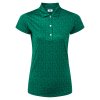 FOOTJOY Floral Cap Sleeve Lisle dámské tričko zelené