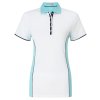 CALLAWAY dámské tričko Sleeveless Blocked bílo-tyrkysové