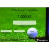 Dárkový certifikát pro golfistu v hodnotě 1000 Kč