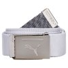 PUMA Reversible Web Belt pánský opasek bílo-šedý