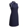 CALLAWAY dámské šaty Solid Ribbed Tipping tmavě modréCGQS9000 410 F