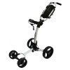 AXGLO Flip n´Go golfový vozík bílo-černý + Držák na deštník + držák na lahev