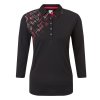 CALLAWAY dámské tričko 3/4 Sleeve Placed černé  + Dárková krabička týček