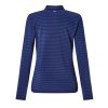 CALLAWAY dámské tričko Long Sleeve Tonal Stripe modré (Velikost oblečení XL)