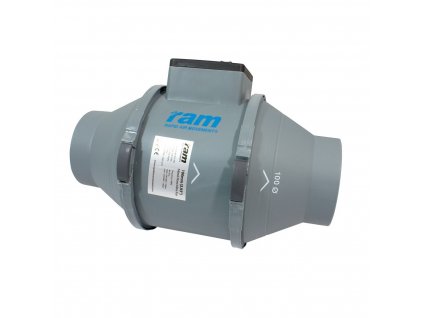 RAM Mixed Flow Fan Inline 100 mm, 165/199 m3/h