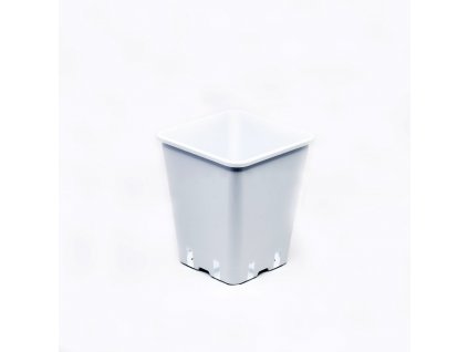 Květináč plastový bílý 20x20x23 cm - 5.7 l