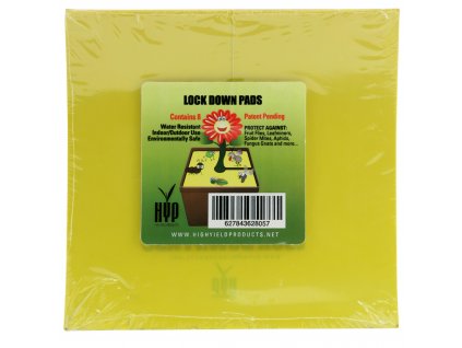 Hranaté desky lepové žluté Lock down pads, 15cm, 8ks