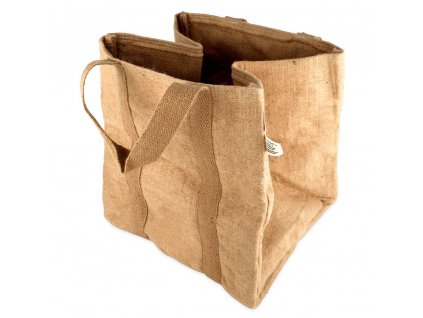 U Gro Jute Square Reinforced květináč s úchyty 30x30x30 cm - 30 l