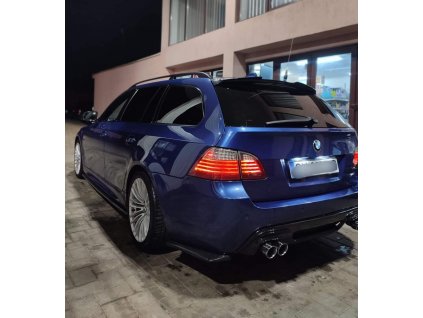 BMW E60 E61 lišty zadního nárazníku, rozšíření zadního nárazníku