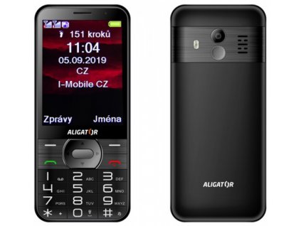 Mobilní telefon ALIGATOR A900 Senior černý + stolní nabíječka