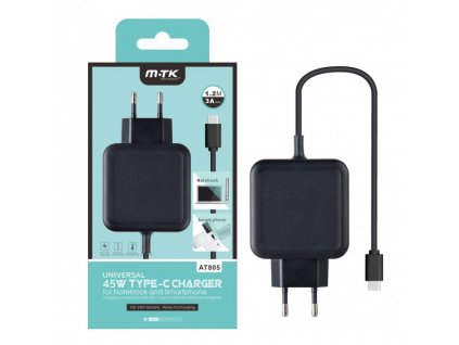 CD PLUS AT805 USB-C pro Notebooky a Smarphony, 3A, černá