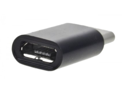 Adaptér type-c / microUSB (OTG) pro nabíječky a datové kabely, černý