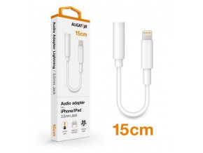 Audio adaptér Aligator Lightning / 3,5mm Jack, bílý