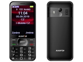 Mobilní telefon ALIGATOR A900 Senior černý + stolní nabíječka