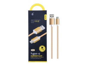 Datový a nabíjecí kabel PLUS, USB-C, (AU406), zlatý