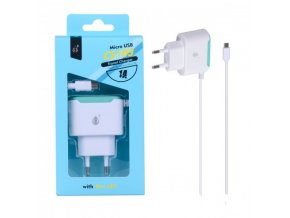 Nabíječka PLUS CS103 s kabelem MicroUSB 5V/1A, bílá