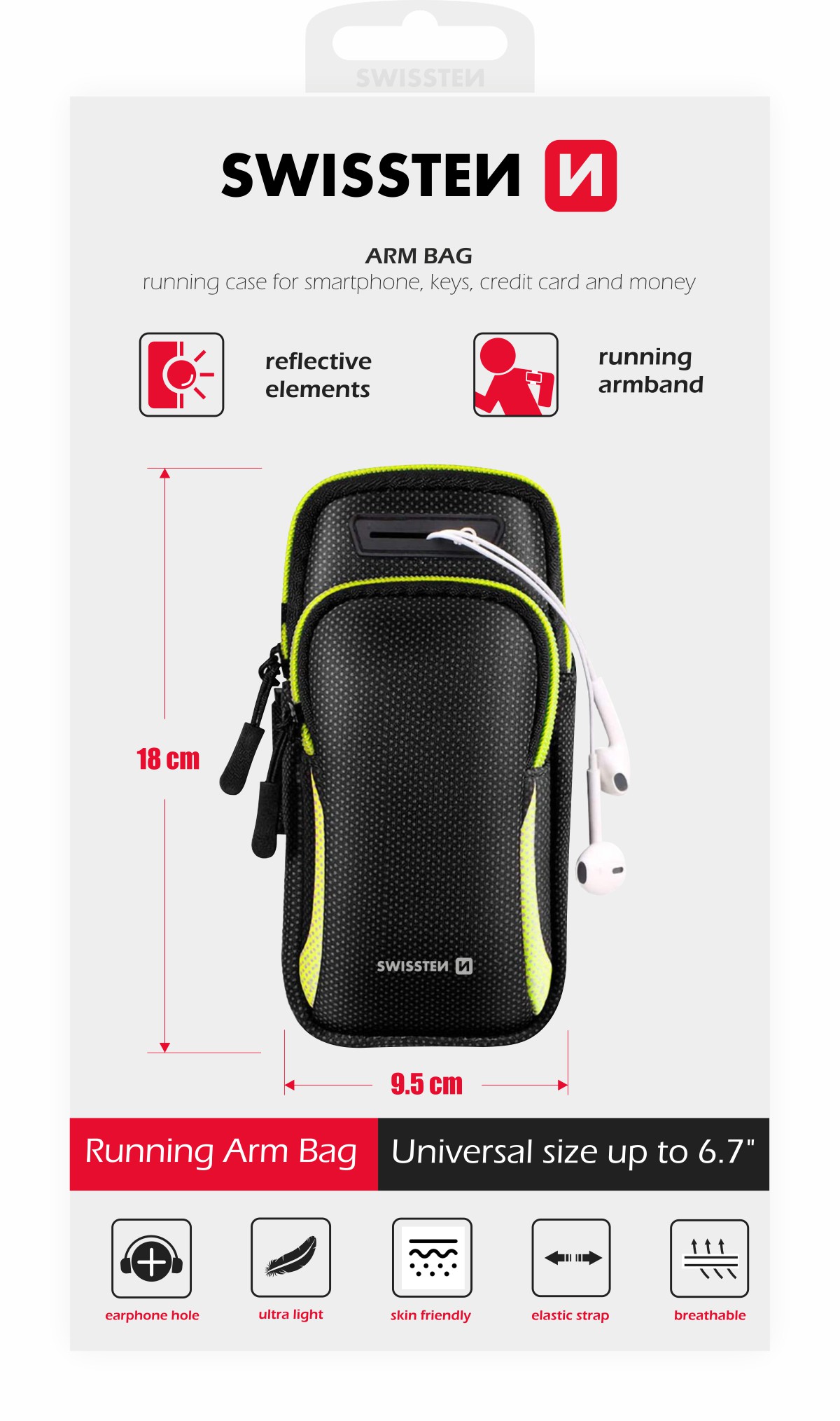 POUZDRO SWISSTEN ARMBAG CASE ČERNÉ