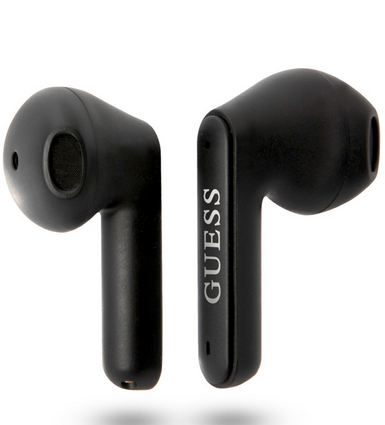 Guess True Wireless Triangle Logo BT5.0 4H Stereo Earphones Matt Black
