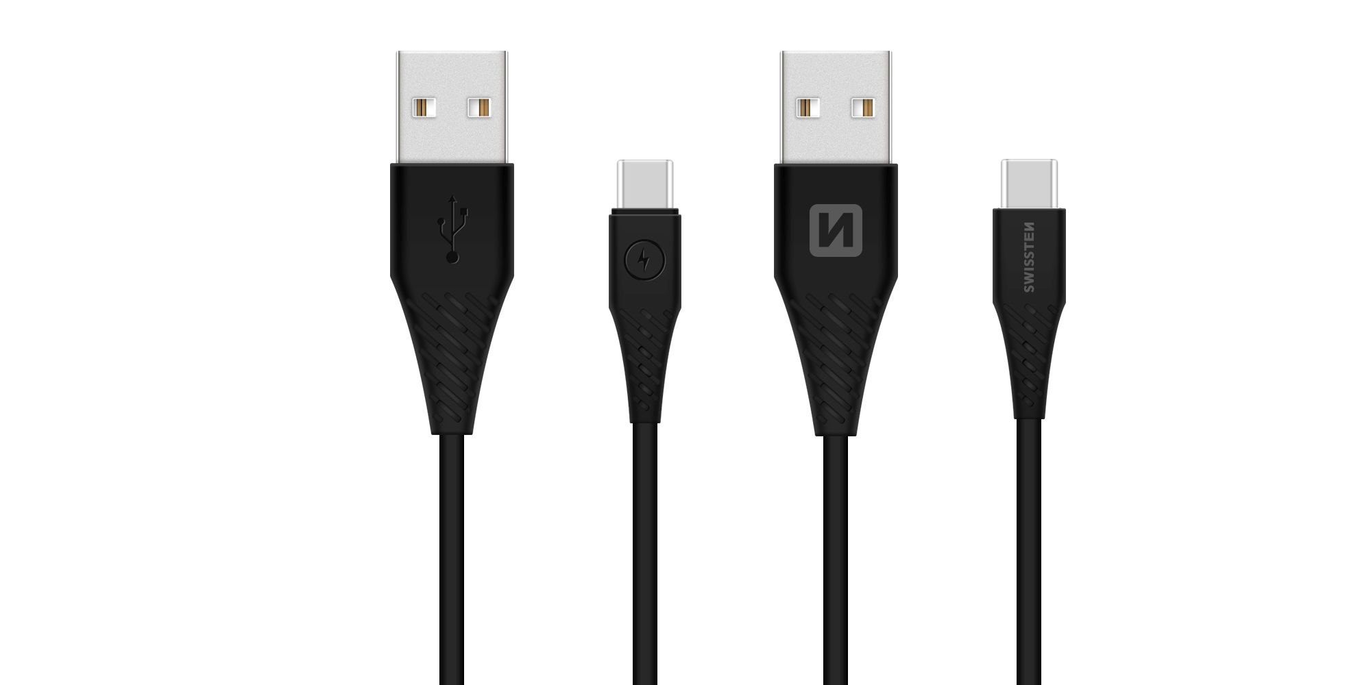 DATOVÝ KABEL SWISSTEN USB / USB-C 3.1 ČERNÝ 1,5M (9mm)